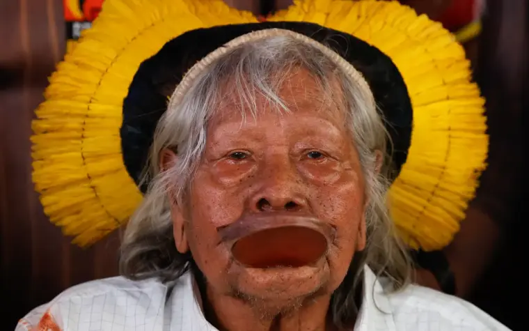Cacique Raoni, 94 anos, inicia cuidados paliativos em MT